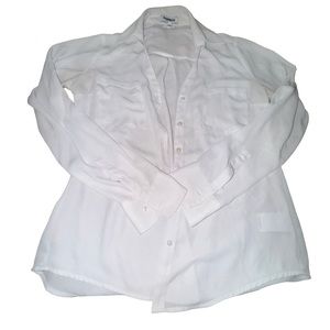 White button down chiffon